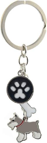 سلسلة مفاتيح المفتاح ، والمعادن اللطيفة الصغيرة الكلب جرو مفتاح المفتاح المفتاح Keyfob كيس السيارة سحر سلاسل العلامة الكلب عيد ميلاد (القلطي الأسود) in Kuwait