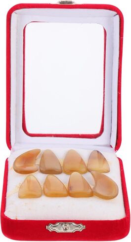 Zerodeko Thickened Large Guzheng Nails Horn Finger Picks Set Sturdy Fake Nail Covers for Guzheng Playing Random Color for Practice and Performance in Kuwait