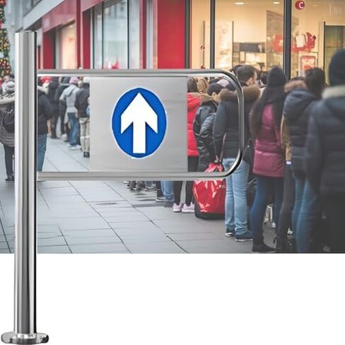 بوابة متأرجحة أوتوماتيكية في اتجاه واحد - باب وصول من الفولاذ المقاوم للصدأ لمحلات السوبر ماركت والحدائق والملاعب - قسم للتحكم في الحشود للدخول والخروج الآمن in Kuwait