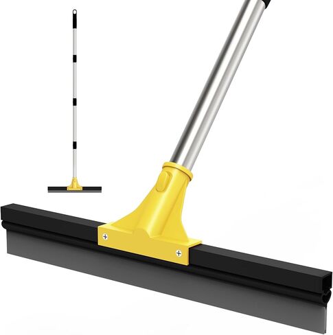 ممسحة أرضية للأرضيات الخرسانية، ممسحة كبيرة شديدة التحمل مقاس 18 بوصة للأرضية، مكنسة مطاطية بمقبض طويل 62 بوصة لبلاط الحمام، وخرسانة المرآب، والسطح، وزجاج الدش، وتنظيف النوافذ in Kuwait