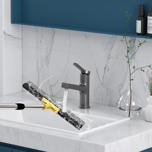 ممسحة أرضية للأرضيات الخرسانية، ممسحة كبيرة شديدة التحمل مقاس 18 بوصة للأرضية، مكنسة مطاطية بمقبض طويل 62 بوصة لبلاط الحمام، وخرسانة المرآب، والسطح، وزجاج الدش، وتنظيف النوافذ in Kuwait