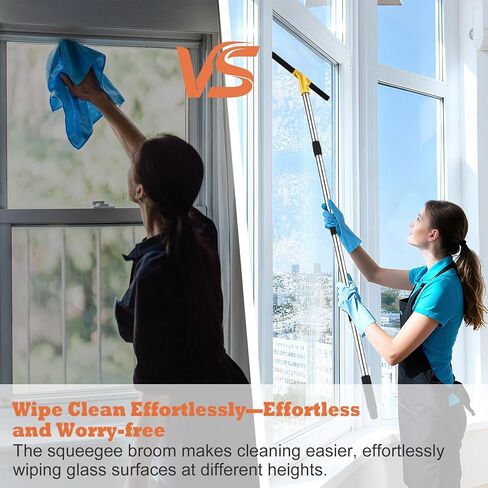 ممسحة أرضية للأرضيات الخرسانية، ممسحة كبيرة شديدة التحمل مقاس 18 بوصة للأرضية، مكنسة مطاطية بمقبض طويل 62 بوصة لبلاط الحمام، وخرسانة المرآب، والسطح، وزجاج الدش، وتنظيف النوافذ in Kuwait