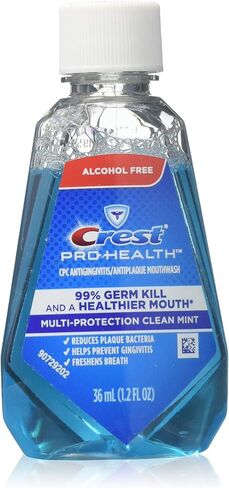 غسول الفم كريست برو هيلث، خالي من الكحول، نعناع نظيف متعدد الحماية، 1.2 أونصة (عبوة من قطعتين) in Kuwait