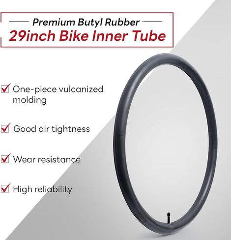 29x1.75/1.95/2.0/2.10/2.125 AV32mm Bike Tube, 29" Replacement Bicycle Tube (Single), Reliable 29 x 1.75-2.125 Bike Inner Tube Schrader Valve for City/Road/Cruiser/Mountain Cycling Scenarios in Saudi Arabia