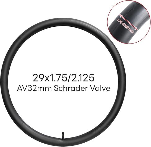 29x1.75/1.95/2.0/2.10/2.125 AV32mm Bike Tube, 29" Replacement Bicycle Tube (Single), Reliable 29 x 1.75-2.125 Bike Inner Tube Schrader Valve for City/Road/Cruiser/Mountain Cycling Scenarios in Saudi Arabia