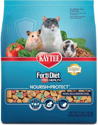 Kaytee Forti-Diet Pro Health Nourish+Protect Mouse, Rat & Hamster Food, Comprehensive Nutrition Backed by Science, Digestive Health, Immune Support, 20 Pounds in Saudi Arabia