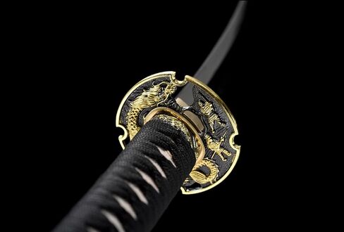 Lyuesword كامل وظيفية الطين خفف اليابانية سيف ساموراي مجموعة كاتانا واكيزاشي تانتو مجموعة 3 قطعة يمكن قطع شجرة in Kuwait