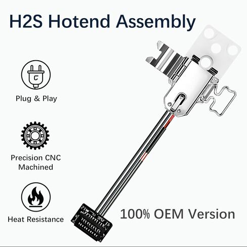 مجموعة أدوات تجميع التسخين H2S Hotend الأصلية لطابعة Bambu Lab H2S ثلاثية الأبعاد، أجزاء الطارد لتجميع H2S Hotend سريعة التغيير مع خرطوشة السخان والثرمستور، ومشبك القاعدة in Kuwait