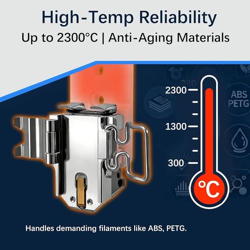 مجموعة أدوات تجميع التسخين H2S Hotend الأصلية لطابعة Bambu Lab H2S ثلاثية الأبعاد، أجزاء الطارد لتجميع H2S Hotend سريعة التغيير مع خرطوشة السخان والثرمستور، ومشبك القاعدة in Kuwait