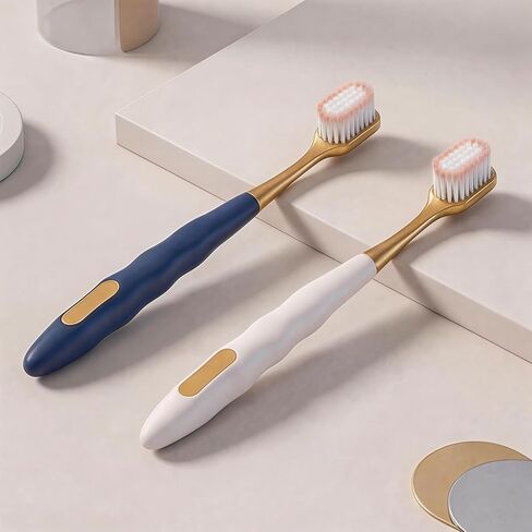 Adult Wide Head Soft Hair Toothbrush, Manual Toothbrush, Excellent Cleaning Effect for Large Head, Ultra Soft Brush Thread Can Gum-Friendly(6 Pack) in Kuwait