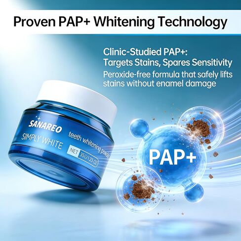 Hydroxyapatite Teeth Whitening Powder - Gentle Whitening Formula with Pap No Sensitivity Toothpaste, Enamel Safe Powder for Removing Coffee, Tea, Food, Wine Stains(1PC/1.23 oz) in Saudi Arabia