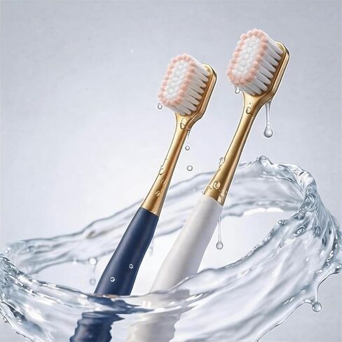 Adult Wide Head Soft Hair Toothbrush, Manual Toothbrush, Excellent Cleaning Effect for Large Head, Ultra Soft Brush Thread Can Gum-Friendly(6 Pack) in Kuwait