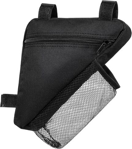 Bike Frame Bag,Bicycle Triangle Bag Bike Pouch Bikes Bags for Bicycles Lightweight Cycling Bags with Mesh Water Bottle Holder for Road and Mountain Bikes(Small Black) in Saudi Arabia