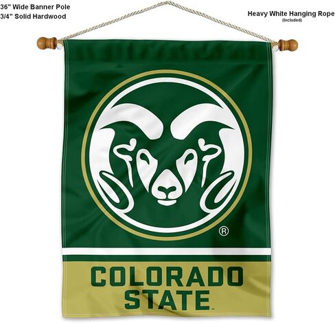 College Flags & Banners Co. Colorado State Rams Banner with Hanging Pole in Saudi Arabia