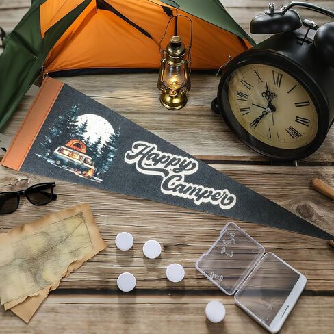 Hahafelt Camper Felt Pennant 17 x 5'' Wall Hanging Felt Banner Decor Triangle Banner Flag Camper Gifts for Man Retro Sports Wall Decor Fans in Saudi Arabia