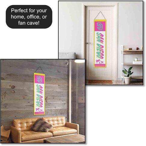 WinCraft San Diego Padres City Edition 8x32 Inch Vertical Wool Embroidered Hanging Banner in Saudi Arabia