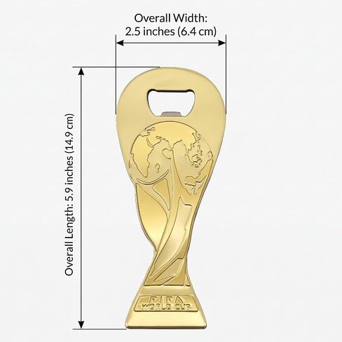 فتاحة زجاجات معدنية مغناطيسية لكأس العالم لكرة القدم 2026 (5.75 بوصة × 2.5 بوصة) - هدية مثالية لمحبي كرة القدم، ومغناطيس الثلاجة وشريط ملحق لكأس العالم 2026 in Kuwait