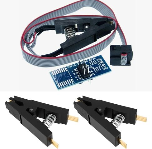 ECSiNG 4Pcs 8-Pin Test Clip SOIC 8 SOP8 Programmer IC Testing Clip 50mm for Circuit Board in Saudi Arabia