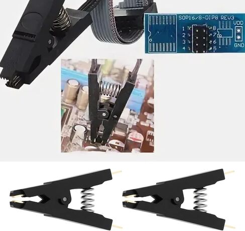 ECSiNG 4Pcs 8-Pin Test Clip SOIC 8 SOP8 Programmer IC Testing Clip 50mm for Circuit Board in Saudi Arabia