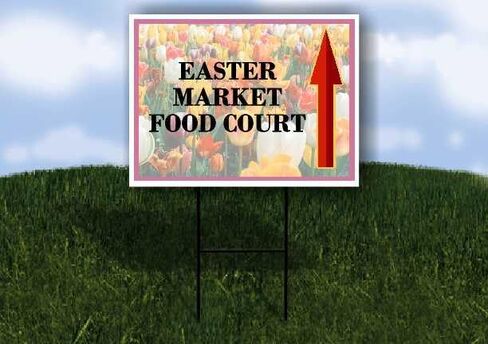 قاعة طعام سوق عيد الفصح، زهور الربيع، زهور التوليب، أسهم اتجاهية، إطار مزدوج الجوانب مقاس 23x23 بوصة. in Kuwait