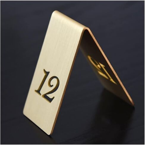 أرقام الطاولة، أرقام الطاولة، قطعة واحدة من لوحات تسجيل المكتب مجوفة مزدوجة الجوانب وقابلة للتكديس من النحاس الأحمر والفولاذ المقاوم للصدأ 6.5 × 6.5 × 4 سم (14) in Kuwait