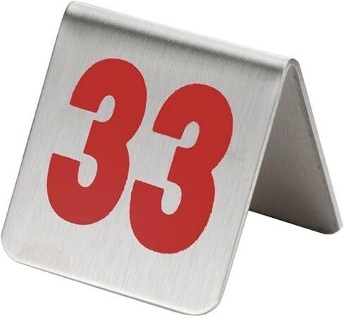 أرقام الطاولة، أرقام الطاولة المصنوعة من الفولاذ المقاوم للصدأ على شكل خيمة مزدوجة الجوانب مقاس 2 × 2 × 2 بوصة، مجموعة من 10 قطع (71-80) in Kuwait