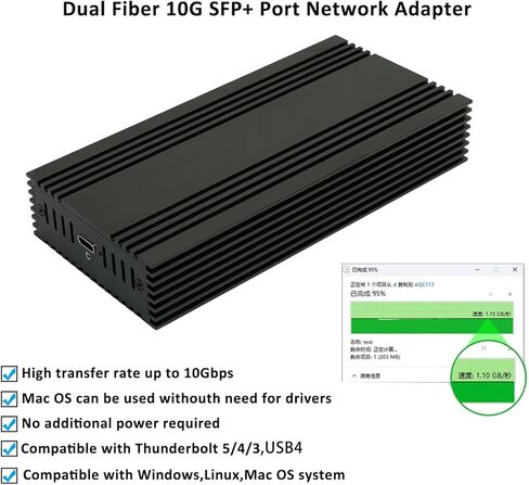 10Gb Ethernet Network Card,M.2 B+M Key Port to RJ45,10Gigabit Ethernet Network Adapter with AQC113 Chipset Industrial Grade Server Network NIC Card for NAS and Desktop in Saudi Arabia