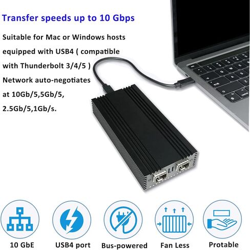 10Gb Ethernet Network Card,M.2 B+M Key Port to RJ45,10Gigabit Ethernet Network Adapter with AQC113 Chipset Industrial Grade Server Network NIC Card for NAS and Desktop in Saudi Arabia