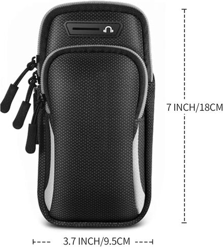 Phone Holder Arm Bands, Small Crossbody Shoulder Holsters Bag with Arm Band,Arm Band Sleeve Fit Sport Gym Hiking Black (Black) in Kuwait
