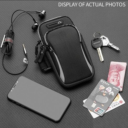 Phone Holder Arm Bands, Small Crossbody Shoulder Holsters Bag with Arm Band,Arm Band Sleeve Fit Sport Gym Hiking Black (Black) in Kuwait