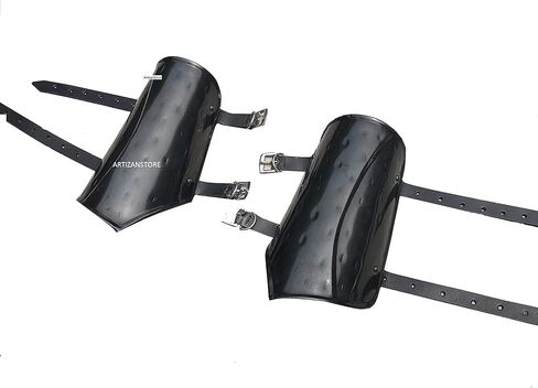 ARTIZANSTORE Gothic Medieval Knight Steel Greaves Arm Armor: Renaissance Costume in Saudi Arabia