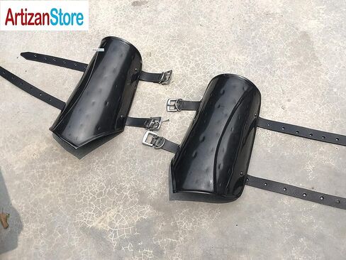 ARTIZANSTORE Gothic Medieval Knight Steel Greaves Arm Armor: Renaissance Costume in Saudi Arabia