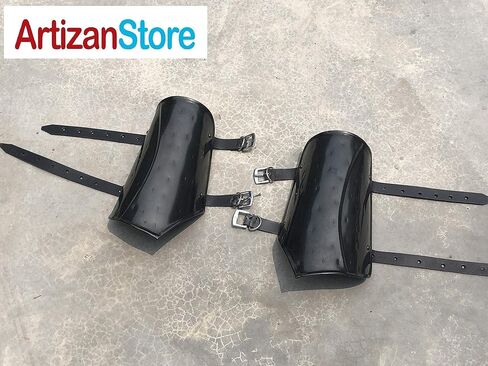 ARTIZANSTORE Gothic Medieval Knight Steel Greaves Arm Armor: Renaissance Costume in Saudi Arabia