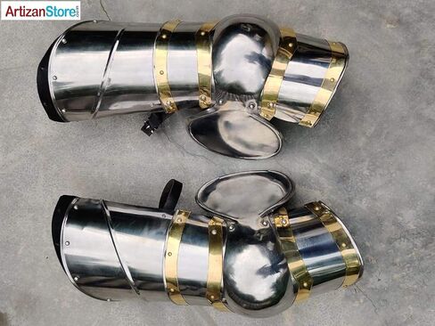 ARTIZANSTORE Brass Gothic Functional Knights Armor Greaves Leg Medieval Costume in Saudi Arabia