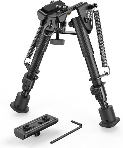MidTen Rifle Bipod for M-Rail Sling Stud Bipod with Adapter 6-9 Inches | Lightweight Shooting Bipod Aluminum and Carbon Fiber in Kuwait