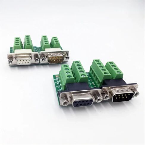 DB9 موصل محطة RS232 RS485 محول إشارات LCD مهايئ الواجهة ذكر أنثى COM D Sub 9Pin 1 قطعة (Slivery ذكر) in Saudi Arabia