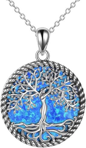 ONEFINITY Tree of Life Necklace Sterling Silver Turquoise Tree of Life Pendant Necklace Tree of Life Jewelry for Women Girls Gifts in Saudi Arabia