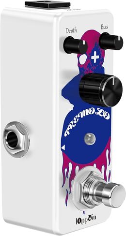 Compact Optical Tremolo Guitar Pedal - IOppWin Trelicopter with Bias Color Control, True Bypass, Metal Shell - Huge Speed & Depth Range for Vintage Pulsing Effects in Kuwait