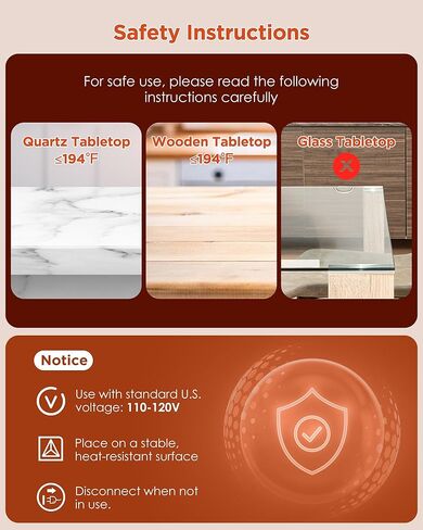 بساط تدفئة الطعام FEPPO، (XL 24 بوصة × 15 بوصة) لتدفئة الطعام لبوفيه الحفلات، ترقية تسخين الجرافين عالي التقنية، صينية تدفئة كهربائية سريعة السطح بالكامل مع 6 مستويات لدرجة الحرارة ومؤقت 6 ساعات in Kuwait