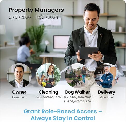 Lockly Guard Latch PGD679L Fire-Rated Smart Lever Lock, UL10B UL10C Certified, WiFi Fingerprint Keypad RFID, ADA Compliant, Patented PIN Genie, LocklyOS Property Management, Commercial Grade in Kuwait