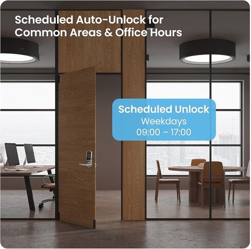 Lockly Guard Latch PGD679L Fire-Rated Smart Lever Lock, UL10B UL10C Certified, WiFi Fingerprint Keypad RFID, ADA Compliant, Patented PIN Genie, LocklyOS Property Management, Commercial Grade in Kuwait