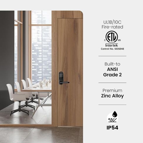 Lockly Guard Latch PGD679L Fire-Rated Smart Lever Lock, UL10B UL10C Certified, WiFi Fingerprint Keypad RFID, ADA Compliant, Patented PIN Genie, LocklyOS Property Management, Commercial Grade in Kuwait