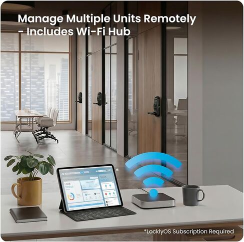 Lockly Guard Latch PGD679L Fire-Rated Smart Lever Lock, UL10B UL10C Certified, WiFi Fingerprint Keypad RFID, ADA Compliant, Patented PIN Genie, LocklyOS Property Management, Commercial Grade in Kuwait