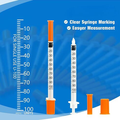 1ml/cc 31G 1/4 Inch Syringe, Lab Dispensing Syringe, Individual Wrapped, 20 Pack in Saudi Arabia