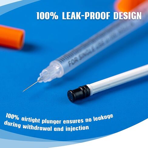 1ml/cc 31G 1/4 Inch Syringe, Lab Dispensing Syringe, Individual Wrapped, 20 Pack in Saudi Arabia