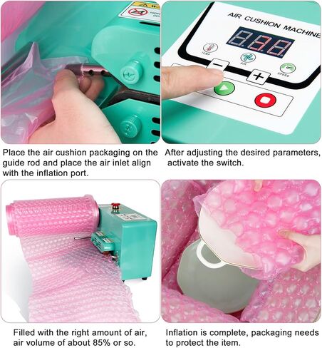 Inflatable Film air Cushion Machine, air Pillow Machine with Sealing Speed of 16 Meters/Minute, Fully Automatic,Portable Inflatable Packaging air Cushion Wrapping Machine in Saudi Arabia