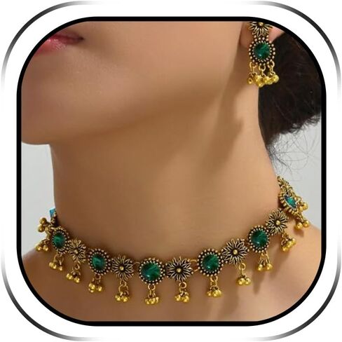 Frodete Indian Jewelry Sets for Women Indian Jhumka Earrings Bollywood Earrings Vintage Boho Wedding Jewelry in Saudi Arabia