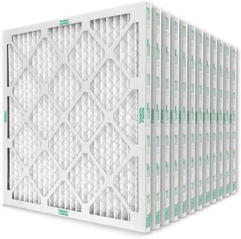 مان + هامل 16 × 25 × 4 MERV 8 فلاتر هواء فرن HVAC AC مطوية. علبة 6. (الحجم الدقيق: 15.5 × 24.5 × 3.75 بوصة) in Kuwait