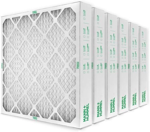 مان + هامل 16 × 25 × 4 MERV 8 فلاتر هواء فرن HVAC AC مطوية. علبة 6. (الحجم الدقيق: 15.5 × 24.5 × 3.75 بوصة) in Kuwait