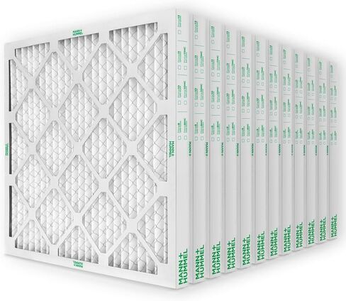 مان + هامل 16 × 25 × 4 MERV 8 فلاتر هواء فرن HVAC AC مطوية. علبة 6. (الحجم الدقيق: 15.5 × 24.5 × 3.75 بوصة) in Kuwait